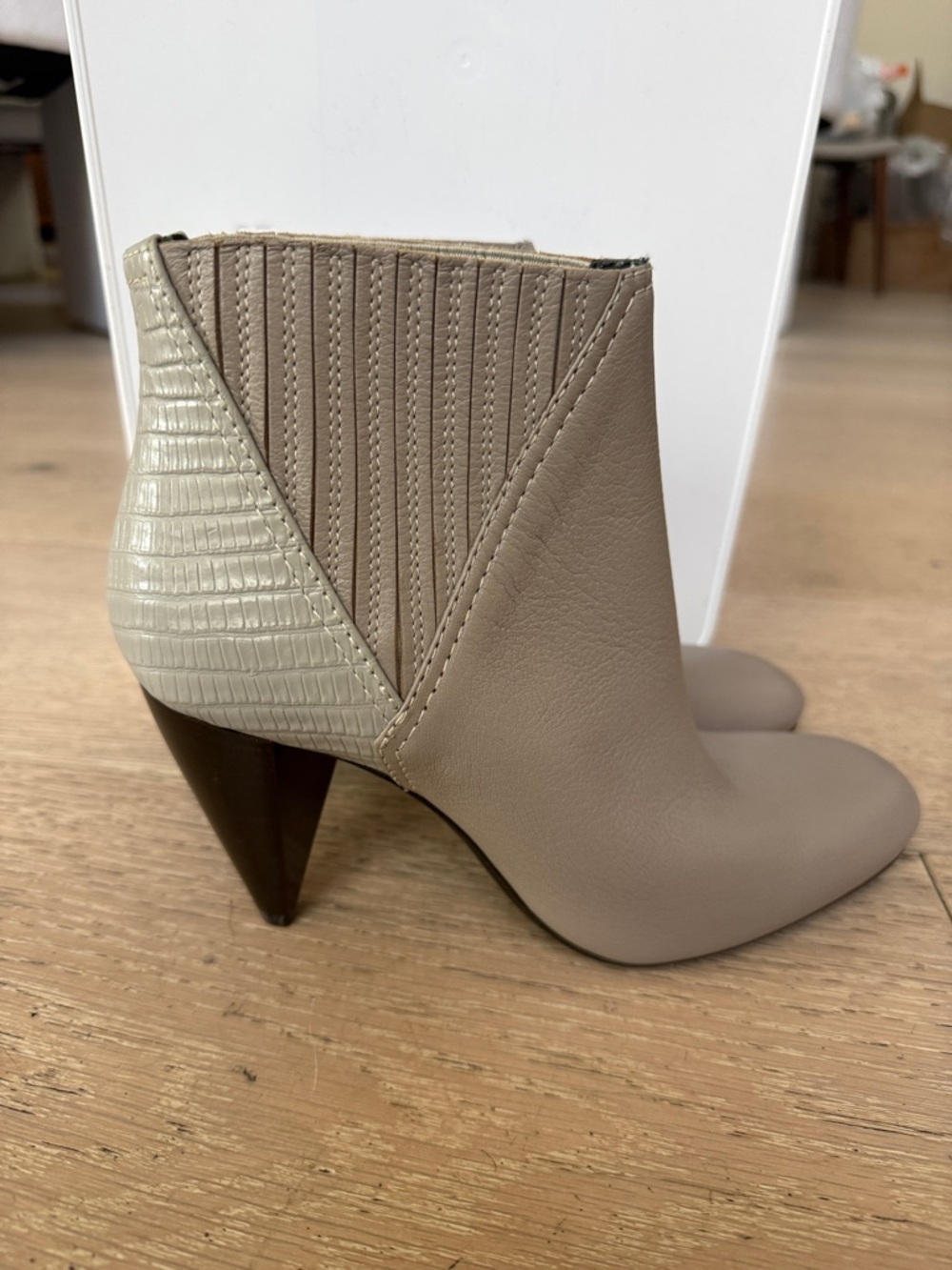 Lanvin gray Leather Ankle Booties
